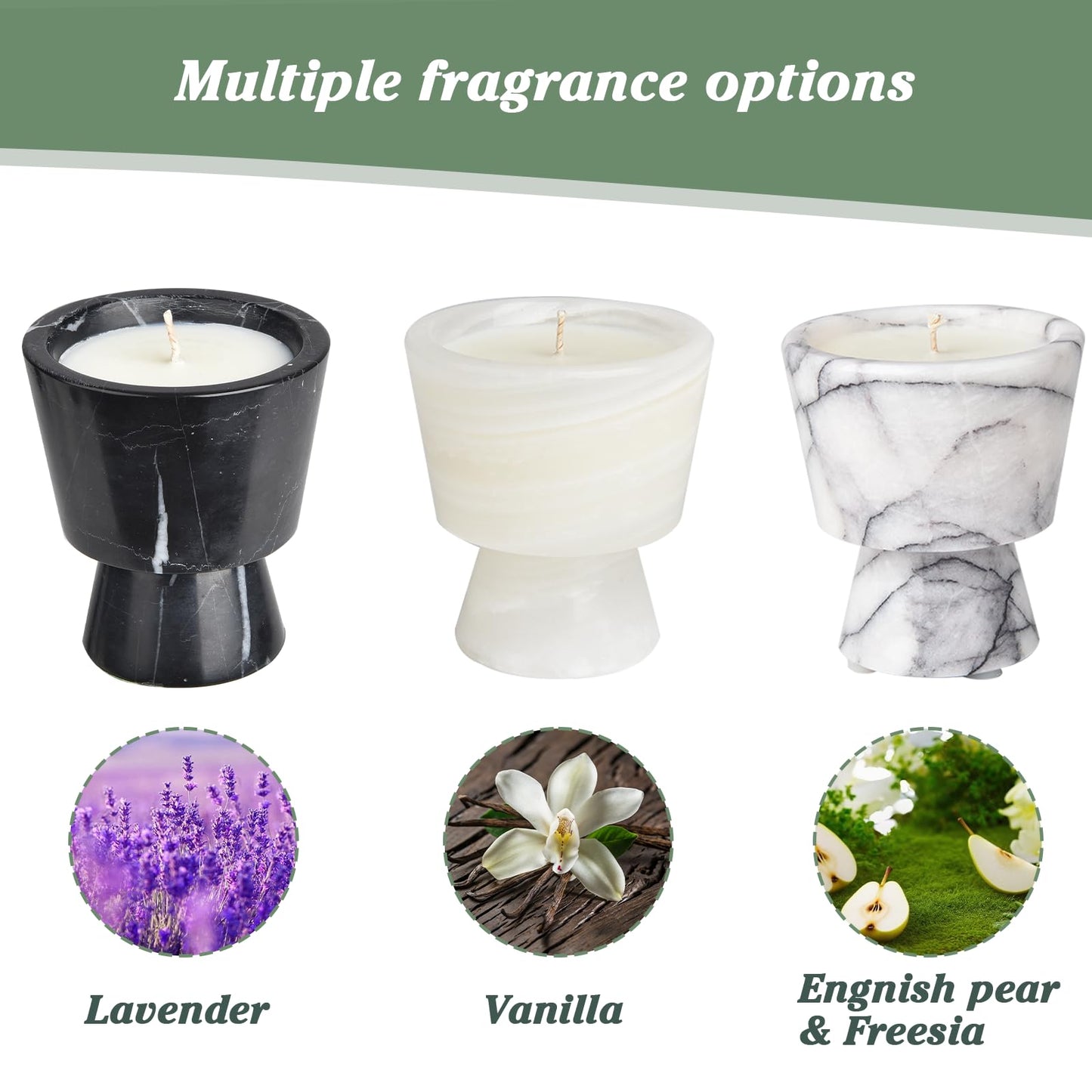 Translucent Stone Candle | Hanndcrafted Marble Container |Warm Glow Home Decor |1 Set | Soy Wax | Non-Toxic | Reusable Keepsake Container | Story of Stone |Unique Gift
