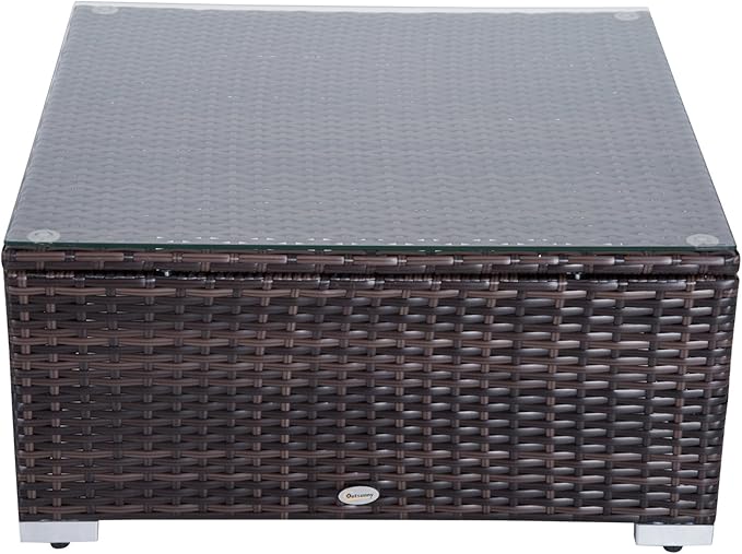 Outsunny 6 Piece Patio Furniture Set Outdoor Wicker Conversation Set All