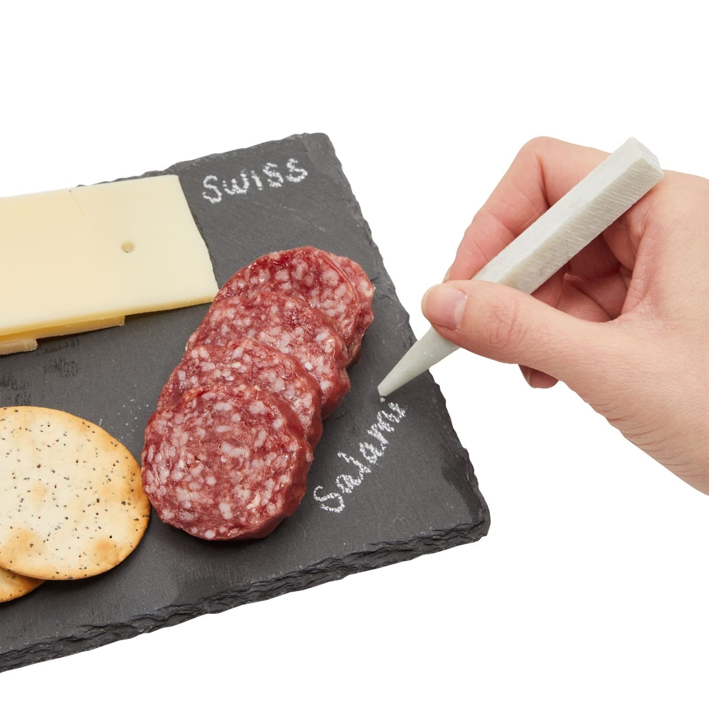Juvale Mini Charcuterie Boards - 6-Pack, 6 x 8.75 in, Black Slate - Slate Charcuterie Boards & Cheese Platter for Sushi & Appetizers