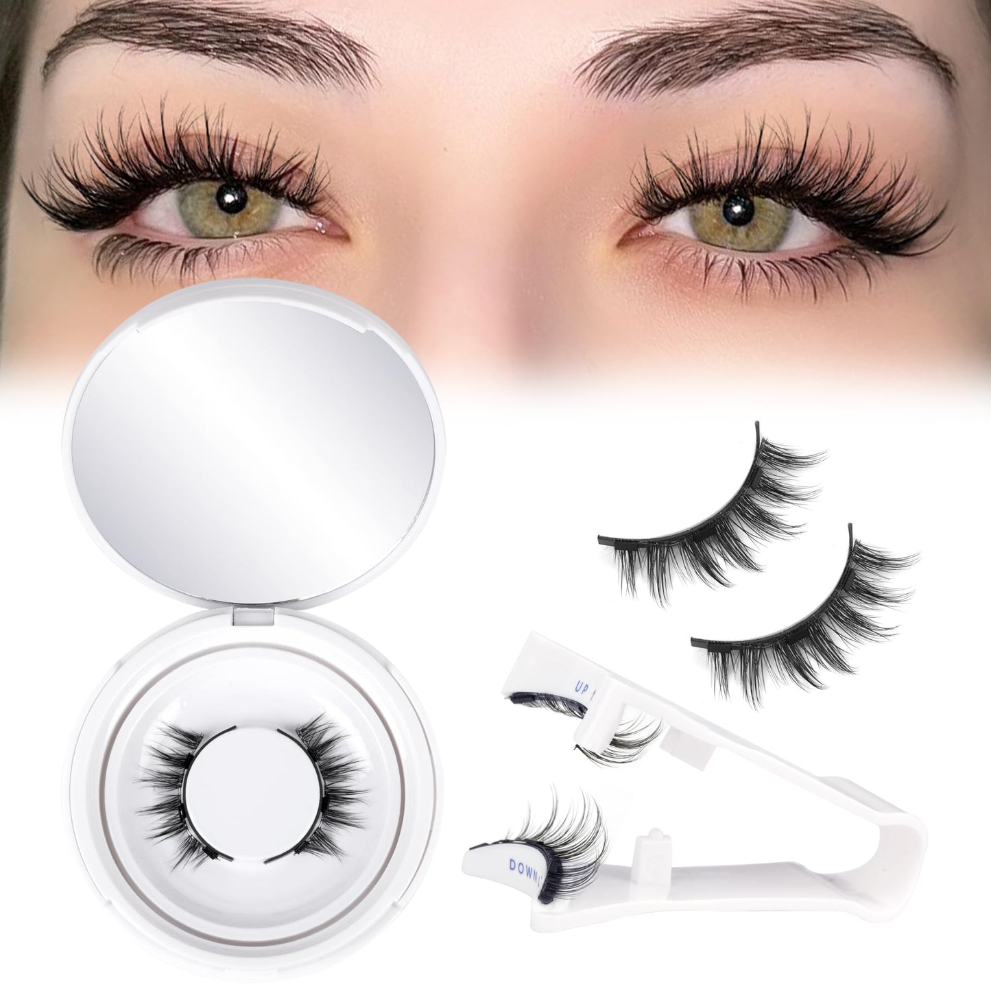 Magnetic Eyelashes with Applicator Reusable Magnetic Lashes without Eyeliner Natural Anime No Glue Needed Magnetic Lashes Manga Magnetic Eyelashes Kit by ALICE