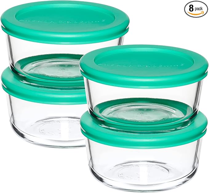 Anchor Hocking 2 Cup Glass Storage Containers