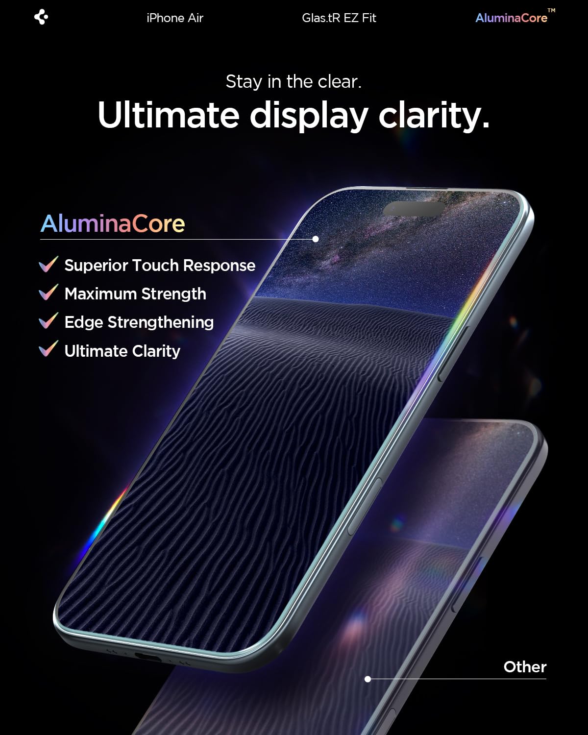 Spigen Tempered Glass Screen Protector [GlasTR EZ FIT] designed for iPhone 14 Pro Max [Case Friendly] - Sensor Protection / 2 Pack