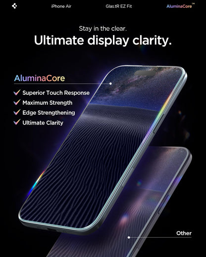 Spigen Tempered Glass Screen Protector [GlasTR EZ FIT] designed for iPhone 14 Pro Max [Case Friendly] - Sensor Protection / 2 Pack