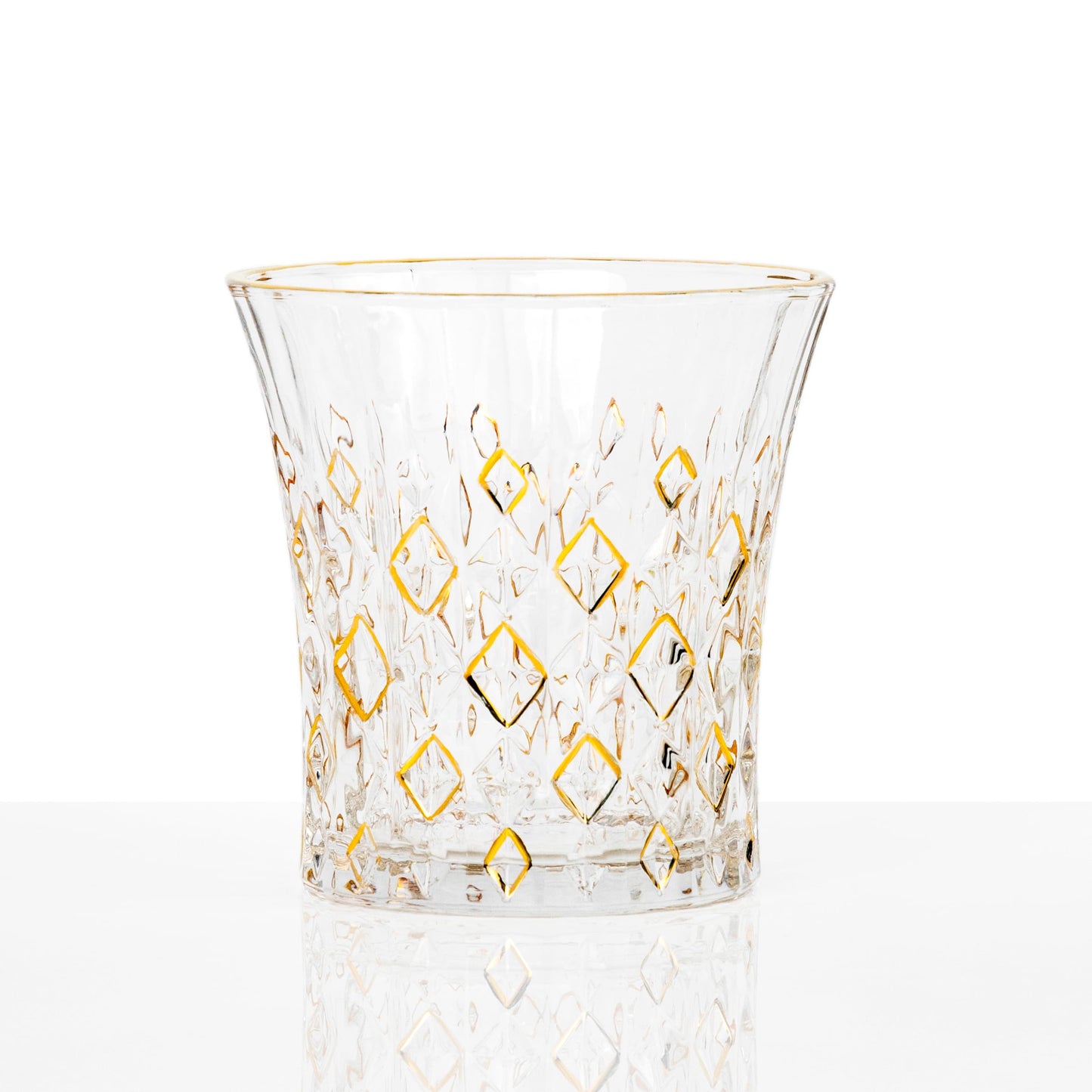 The 7th Beryl Whiskey Glasses Set of 2, Old Fashioned Glasses, Premium Lead-Free Crystal Bourbon & Scotch Rocks Glasses with 24K Gold Accents, Luxury Cocktail Glass Gift Set for Men, Husband, Dad