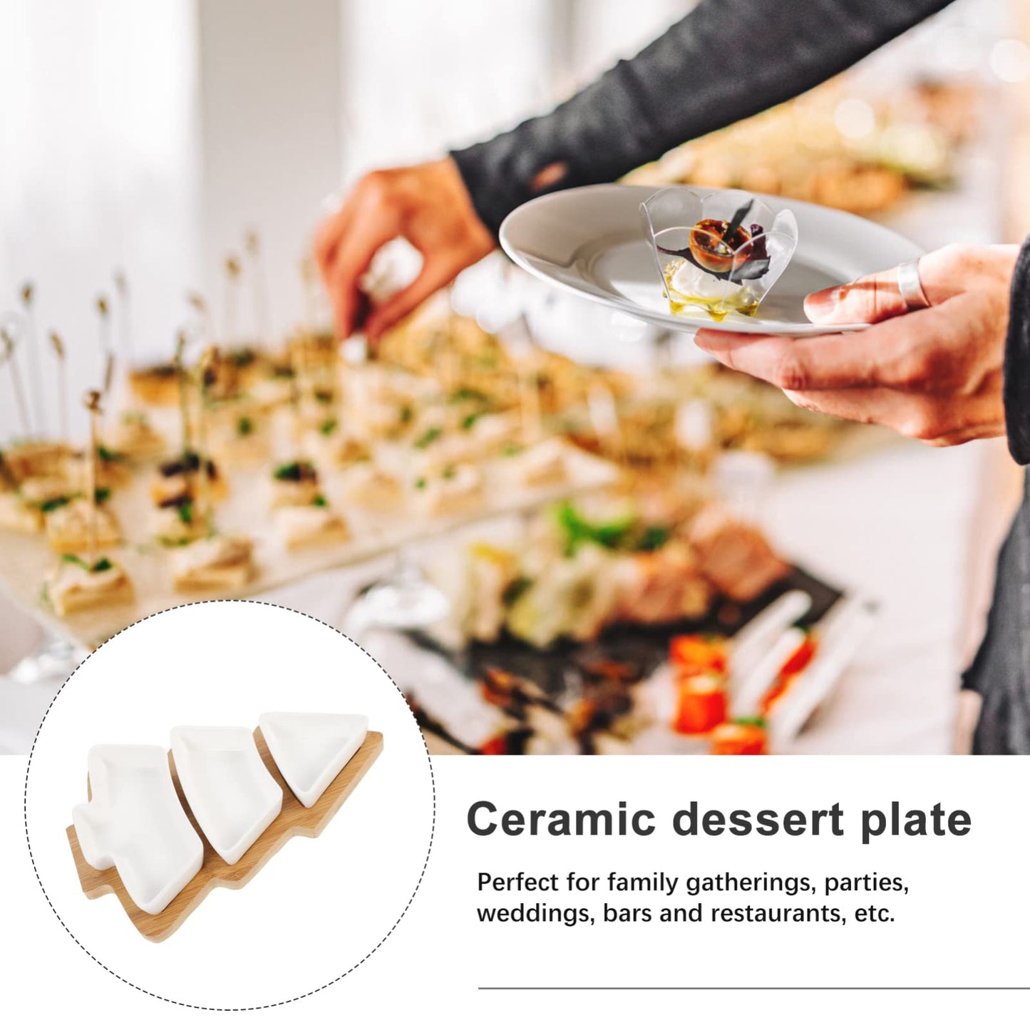 Christmas Tree Shape Candy Dish Ceramic Christmas Appetizer Tray for Snacks Candy Cookies Desserts Home Kitchen