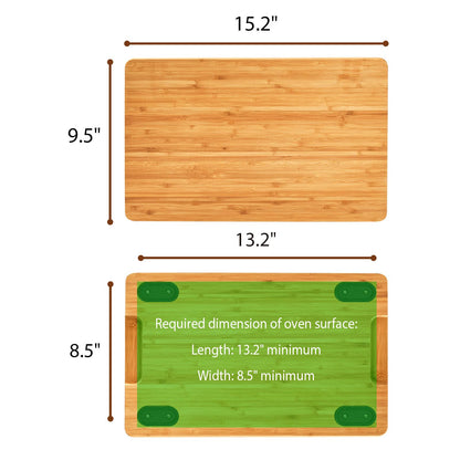 Cutting board Compatible with Breville BOV450XL Mini Smart Toaster Oven, Accessories for Countertop Oven, With Heat Resistant Non-Skid Silicone Feet, Creates Storage Space, Protects Cabinets Cupboard