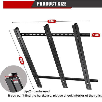 Ultrawall Overhead Garage Storage Racks, Adjustable Garage Ceiling Storage Rack, Heavy Duty Garage Organizer Hanging Storage Rack for Most Storage Bins/Totes/Container, 48" x 48"