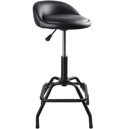 SMART JERRY - Garage Shop Stools, Counter Height Bar Stools, Swivel Barstools Height Adjustable, Work Bench Stool with Back, Kitchen Bar Height Chairs, Black (330lb Weight Capacity)