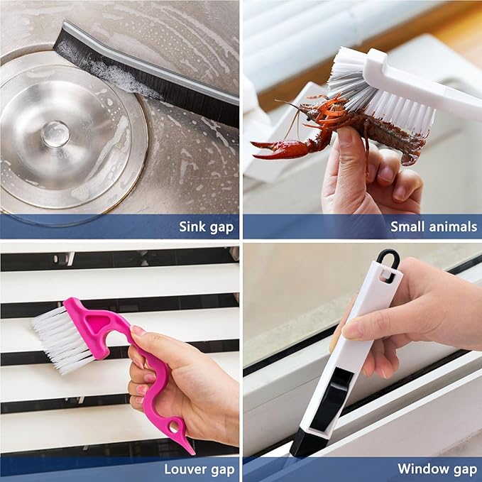 14Pcs Small Crevice Cleaning Brush Set, Groove Gap Cleaning Tool