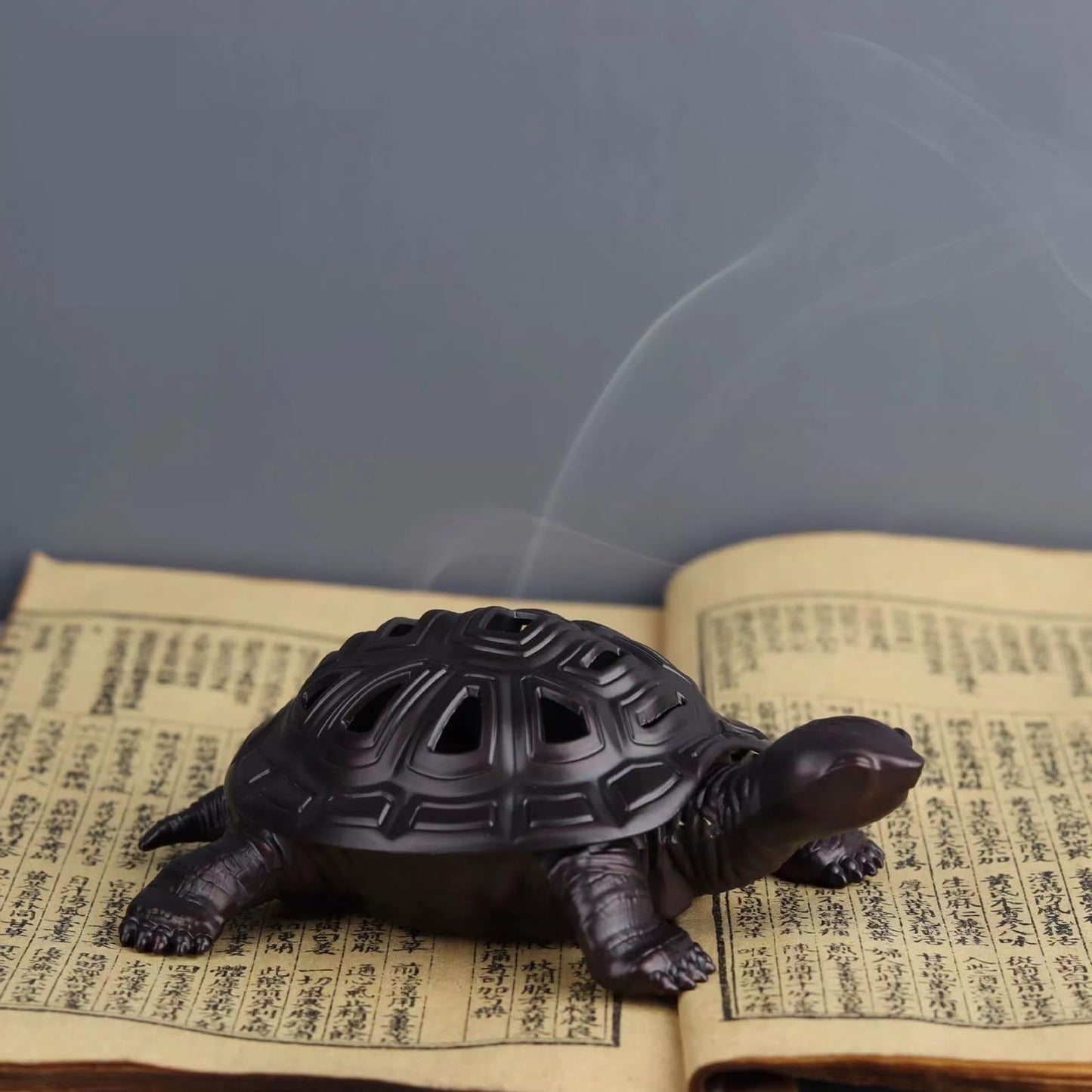 Incense Burner, Incense Holder with Incense Stick Holder, Vintage Censer Metal Turtle Ash Catcher, use for Stick or Coil Incense, Sage Cones and Frankincense