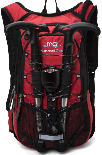 15L Insulated Hydration Backpack Pack with 2L Water Bladder Lightweight Hiking Backpack Bag for Women Men Daypack for Hiking Running Festival Camping Biking (Red)