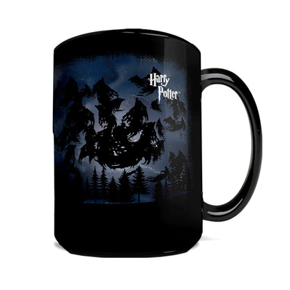 Morphing Mugs Harry Potter - Expecto Patronum Spell – 16 oz Large Ceramic Heat Sensitive Clue Mug – Full image revealed when HOT liquid is added