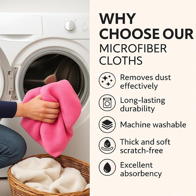 4Pcs Extra Large Microfiber Cleaning Cloths – 30x20 in Mop Towels
