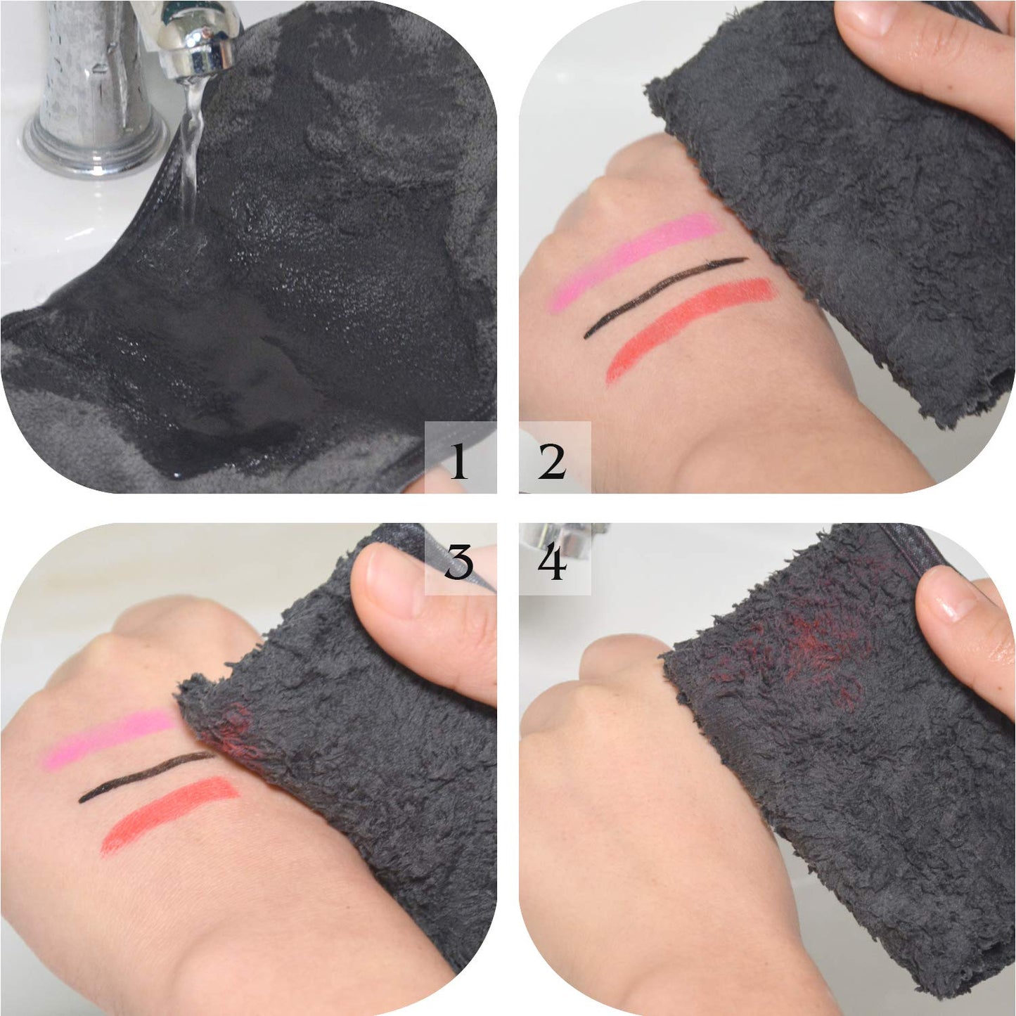 SUNLAND Microfiber Face Makeup Remover Cloth Reusable Facial Cleansing Towel Ultra Soft Face Washcloth