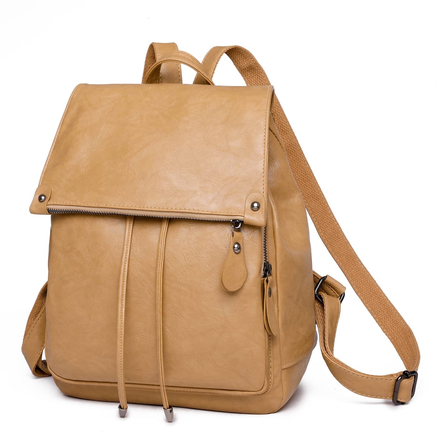 Everfunny Women Backpack Waterproof Anti-theft Lightweight PU Fashion Leather Shoulder Bag Travel Backpack