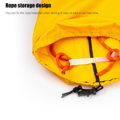 CAMNAL Large Capacity Arborist Throw Bag, Waterproof Folding Shoulder Backpack with Tightness and Carry Straps, Climbing Gear Bag (85ft)