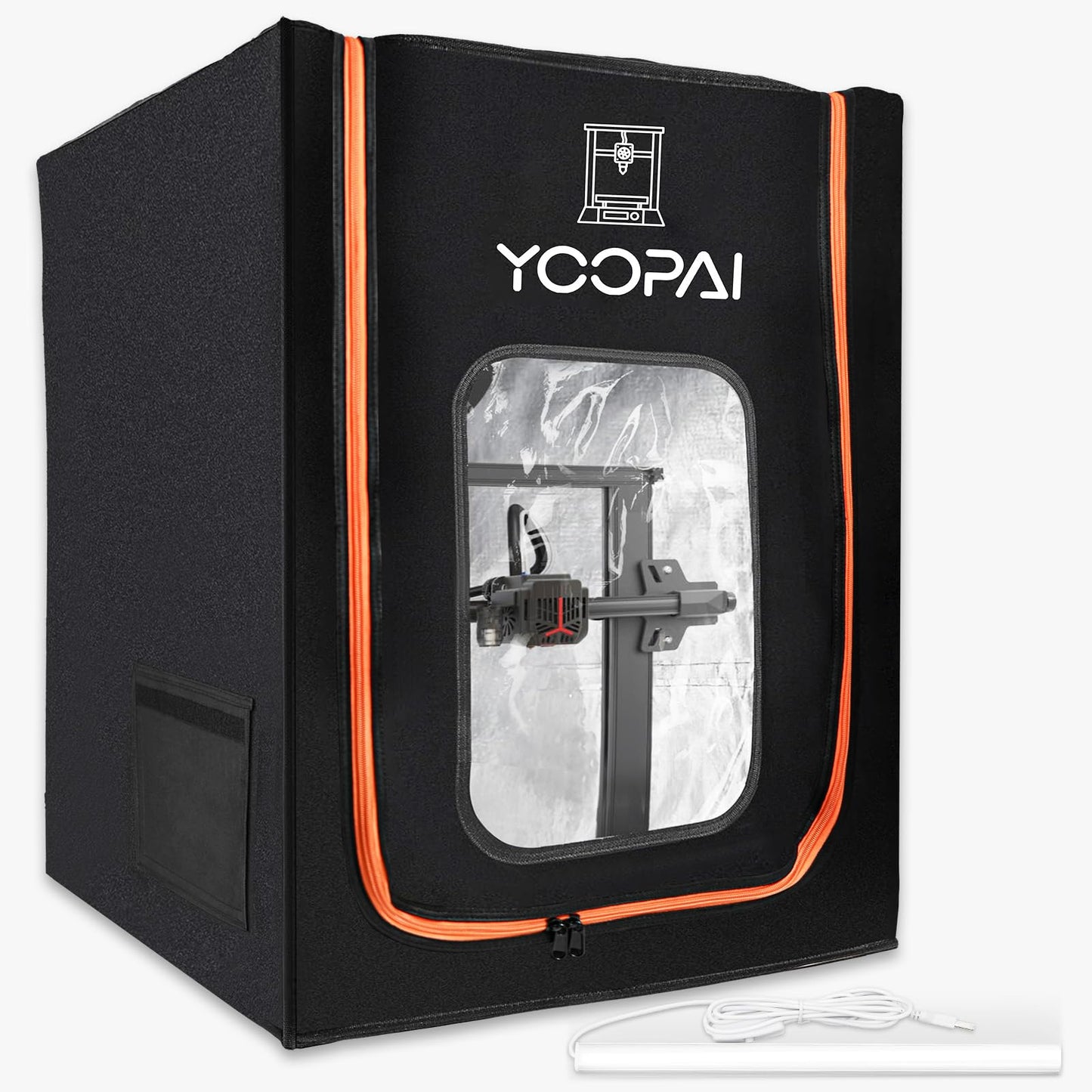 3D Printer Enclosure with LED Lighting, Fireproof Dustproof Tent Constant Temperature Protective Cover for Creality Ender 3 V3 SE/KE/Ender 3/Ender 3 Pro/Ender 3V2/Ender 3S1/Neo/Anycubic Elegoo, Medium