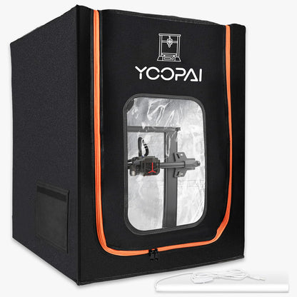3D Printer Enclosure with LED Lighting, Fireproof Dustproof Tent Constant Temperature Protective Cover for Creality Ender 3 V3 SE/KE/Ender 3/Ender 3 Pro/Ender 3V2/Ender 3S1/Neo/Anycubic Elegoo, Medium