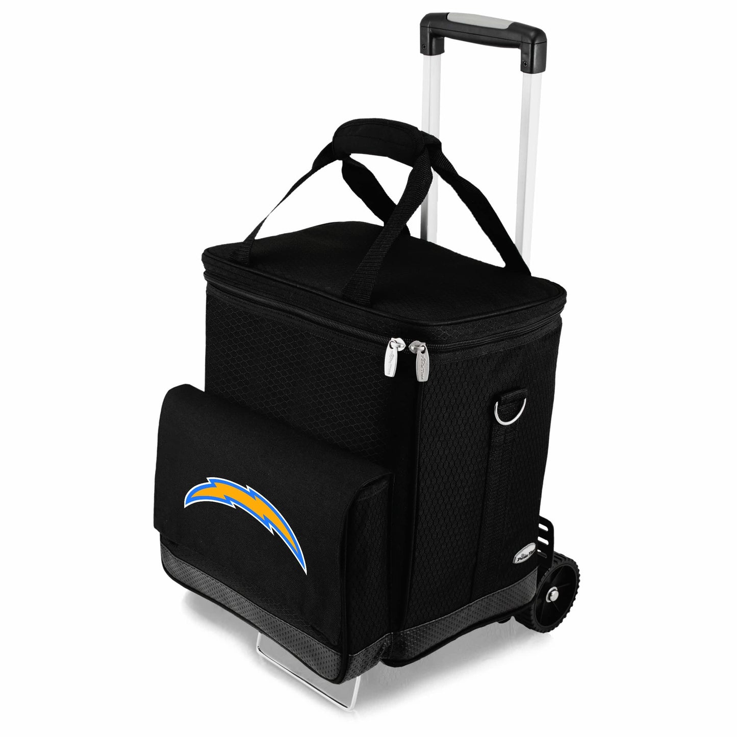 NFL Los Angeles Chargers Insulated Cellar 6-Bottle Wine Carrier & Cooler Tote with Trolley