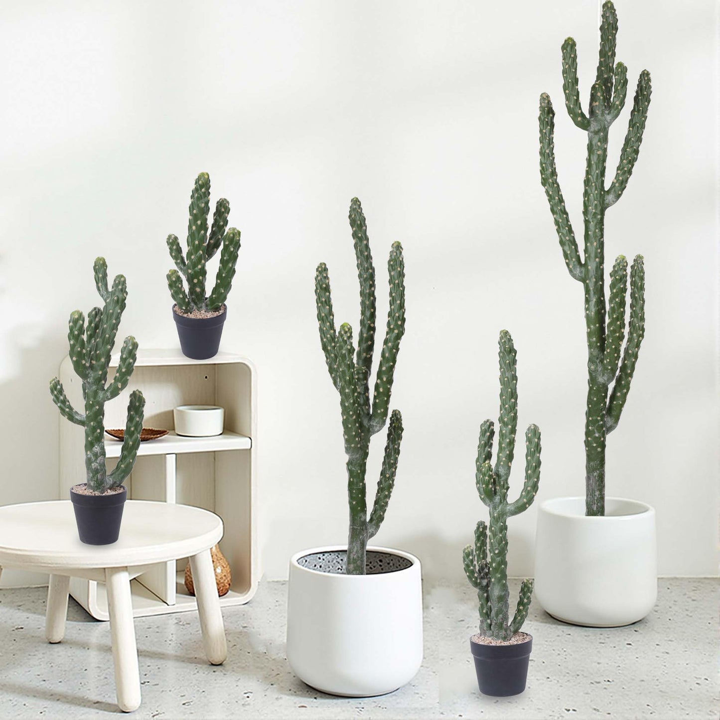 Yinleus 46Inch Artificial Cactus Faux Cacti Fake Cactus Saguaro Potted Plants for Indoor Outdoor Home Offices Store Decoration