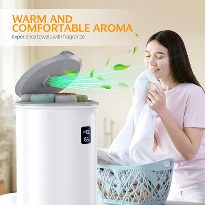 Large Towel Warmer for Bathroom, Luxury Hot Towel Warmer with Timer, LED Display Time and Temperature, Insulation Effect Up to 150 Minutes, Delay Time Up to 24 Hours, Best Ideals (White)