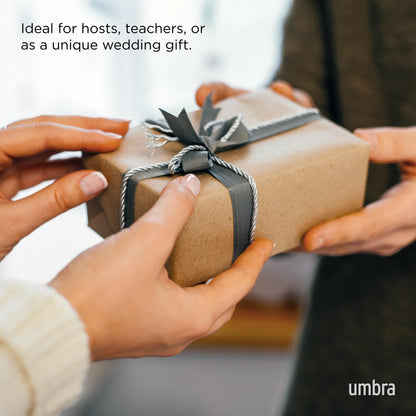 Umbra Isa Bell - Decorative Modern Dinner Bell, Chrome Hand Bell for Home or Office