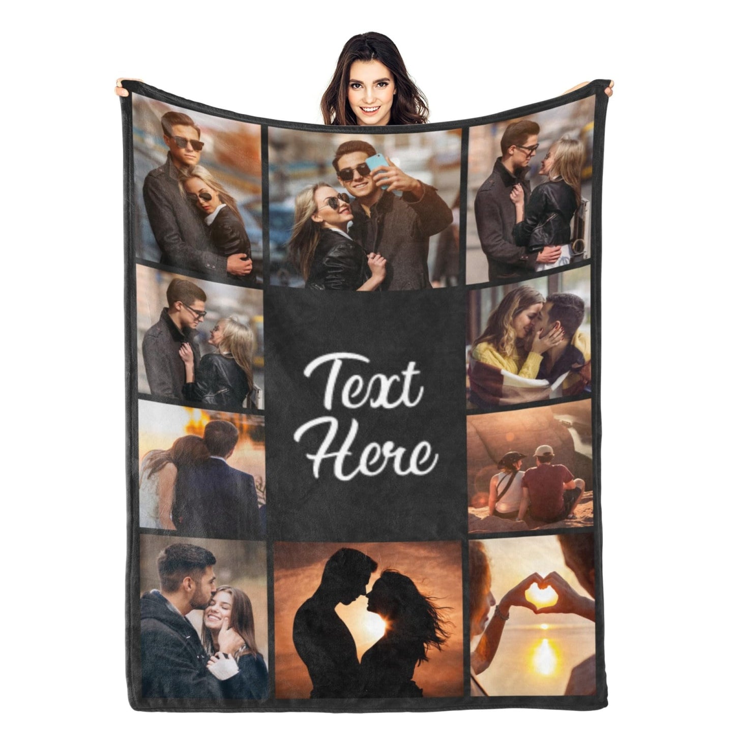 Custom Blanket with Picture Customized Thow Blankets Personalized Blanket Customizable Blanket Photo Blankets Customize Valentines Day Gifts for Her Him Girlfriend Boyfriend Wife Husband Mom Couple