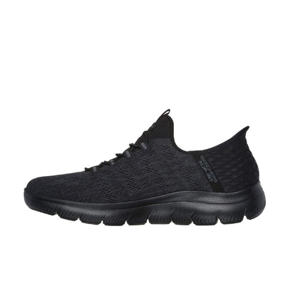 Skechers Men's Summits Key Pace Hands Free Slip-in Sneaker, Black Mesh, 10 UK