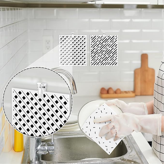 6 Pack Swedish Dishcloths for Kitchen, Swedish Rags Dish Towels