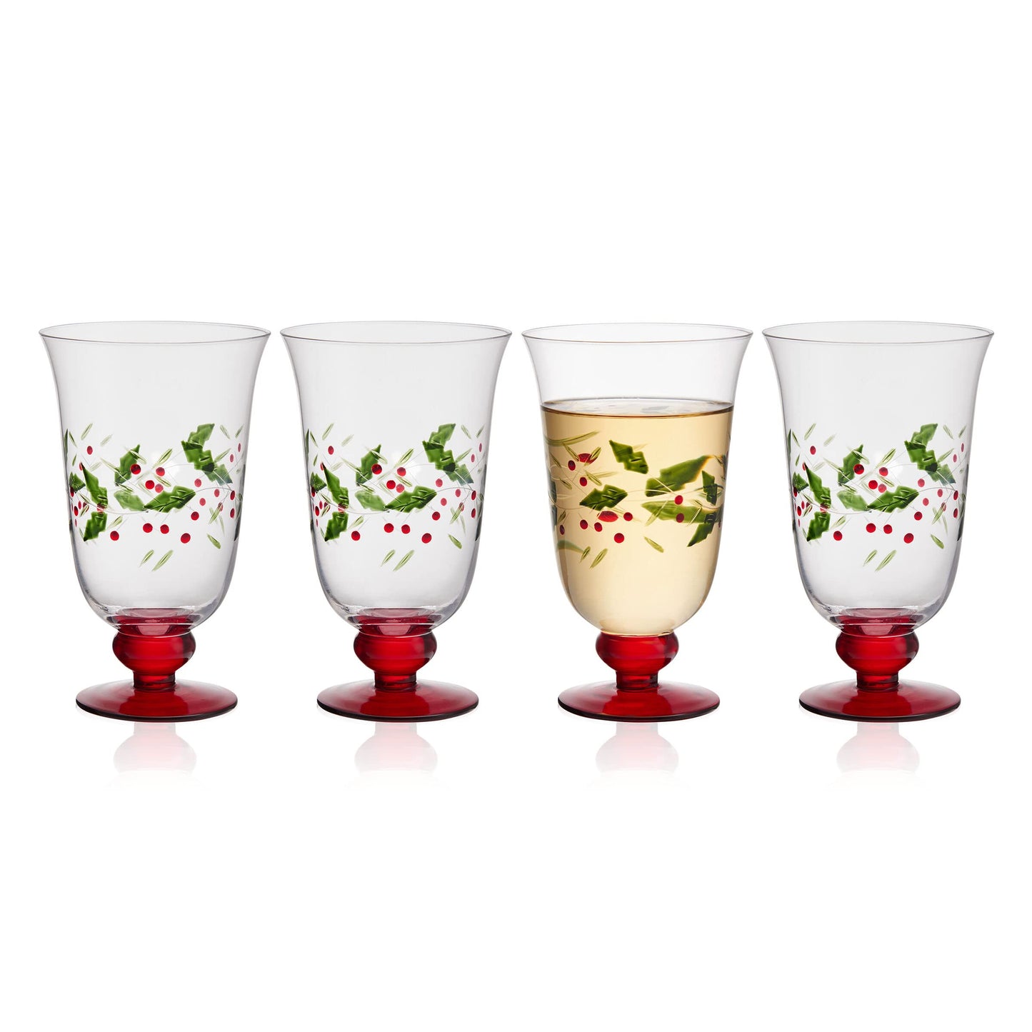 Pfaltzgraff Winterberry Set of 4 Water Goblets, 14 Ounce