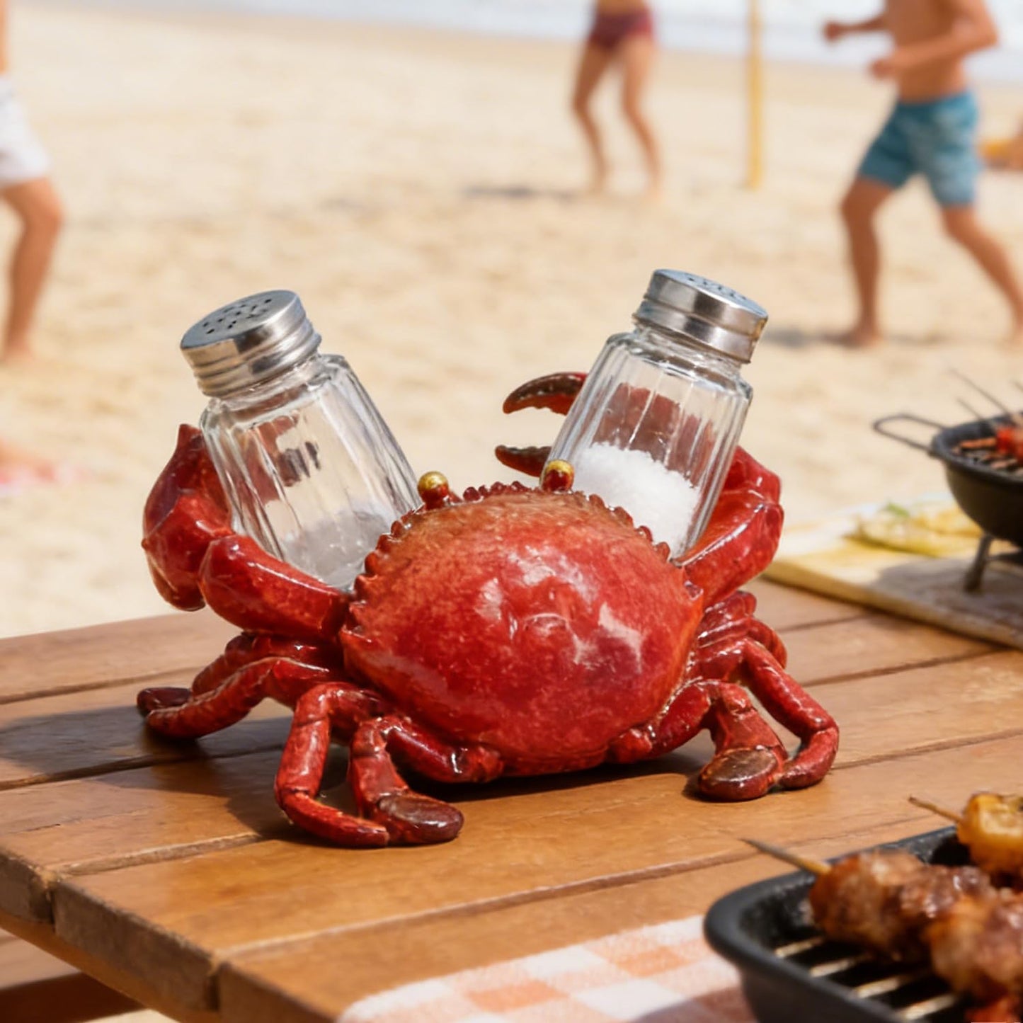 Red Crab Kitchen Accessories Decorative Salt And Pepper Shakers Funny For Table Coastal Kitchen Decor Nautical Beach Theme Ocean Style Dining Table Decorations