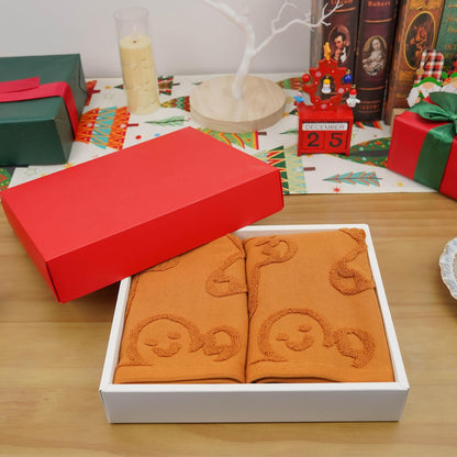 Ciazoxa Gingerbread Christmas Bathroom Decor Hand Towels 13x29 Inch 100% Cotton Dish Towels Drying Kitchen Towels Home Kitchen Decoration Set of 2