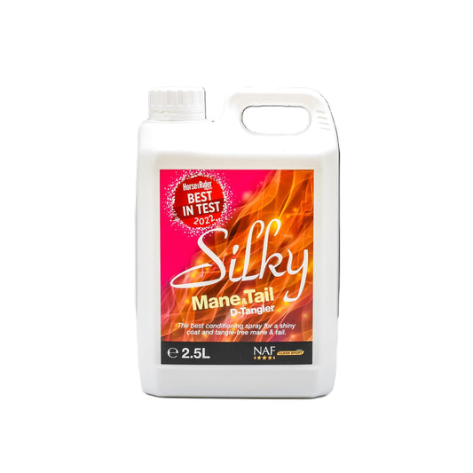 NAF Silky Mane & Tail 2.5L – Leave-In Conditioning Spray for Horses – Instantly Detangles, Softens & Shines – Non-Greasy, Dust-Repellent Finish