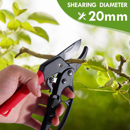 MEPEREZ Premium German-Made Pruning Shears – Ergonomic, Heavy-Duty Hand Pruners Designed for Precision Cutting of Plants; Ideal for Gardeners and Individuals with Arthritis or Reduced Hand Strength