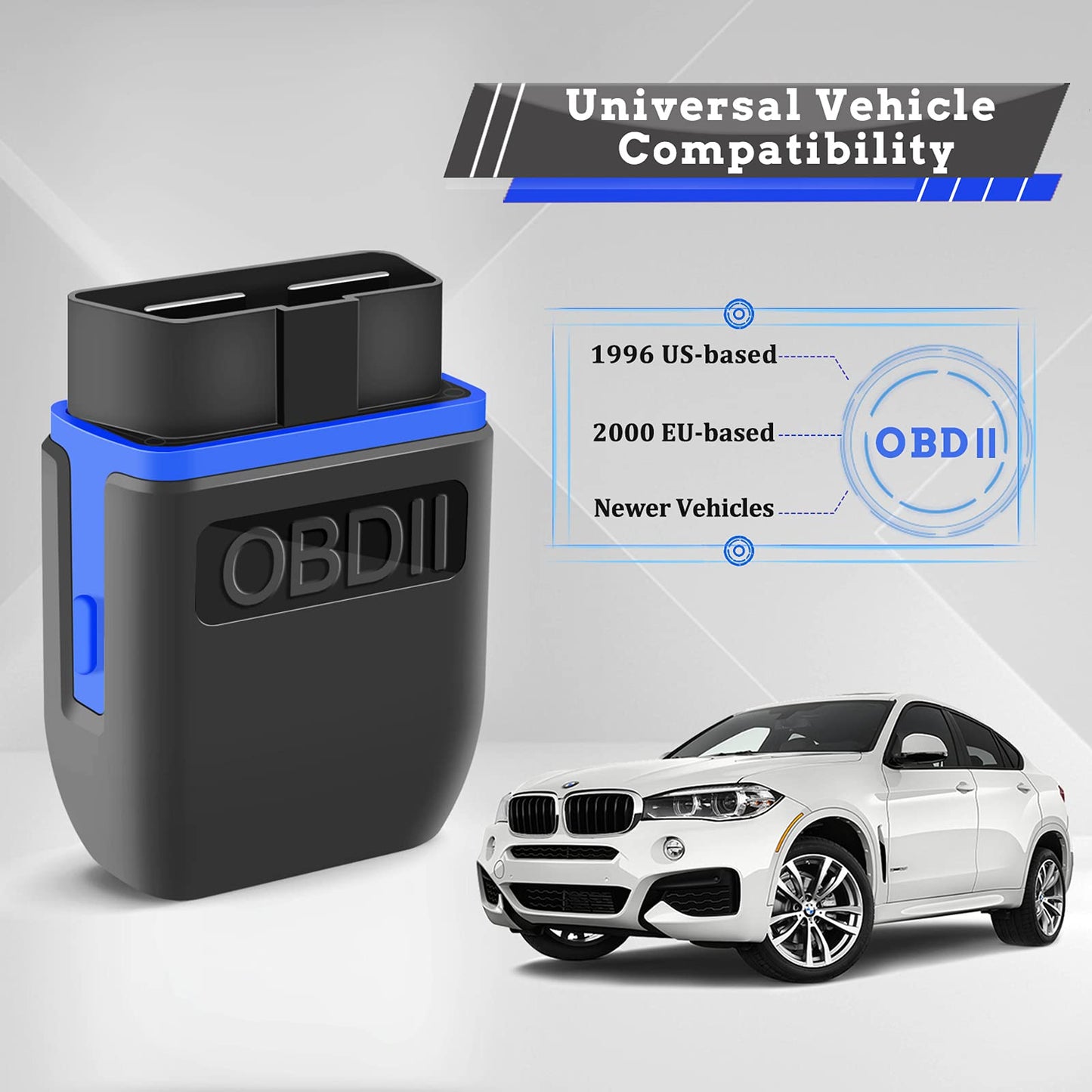 OBD2 Bluetooth 4.0 Scanner Car Code Reader for iPhone iOS Android Windows, Auto ODB2 OBDII Adapter Diagnostic Scan Tool for Check Engine Lights