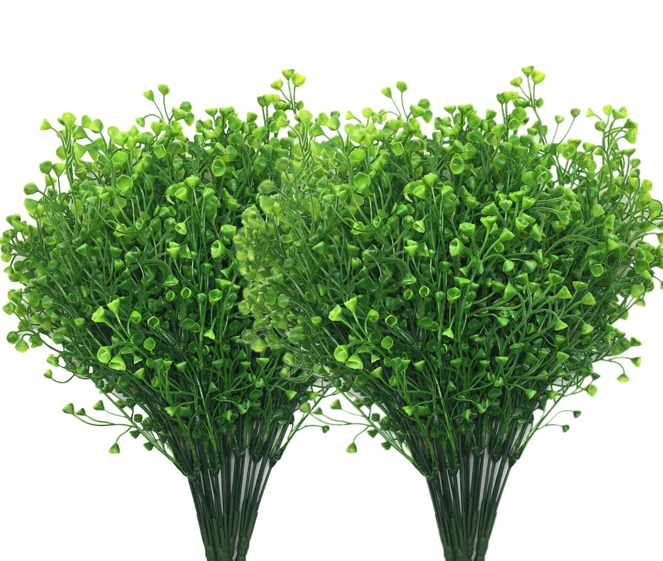 PASYOU Artificial Plants, Fake Bell Grass Flowers Plastic Greenery Lifelike Patio Yard Corridor Indoor Outdoor Home Garden Balcony Party Pot Planter Filler Table Arrangement Decoration Green 8 pcs