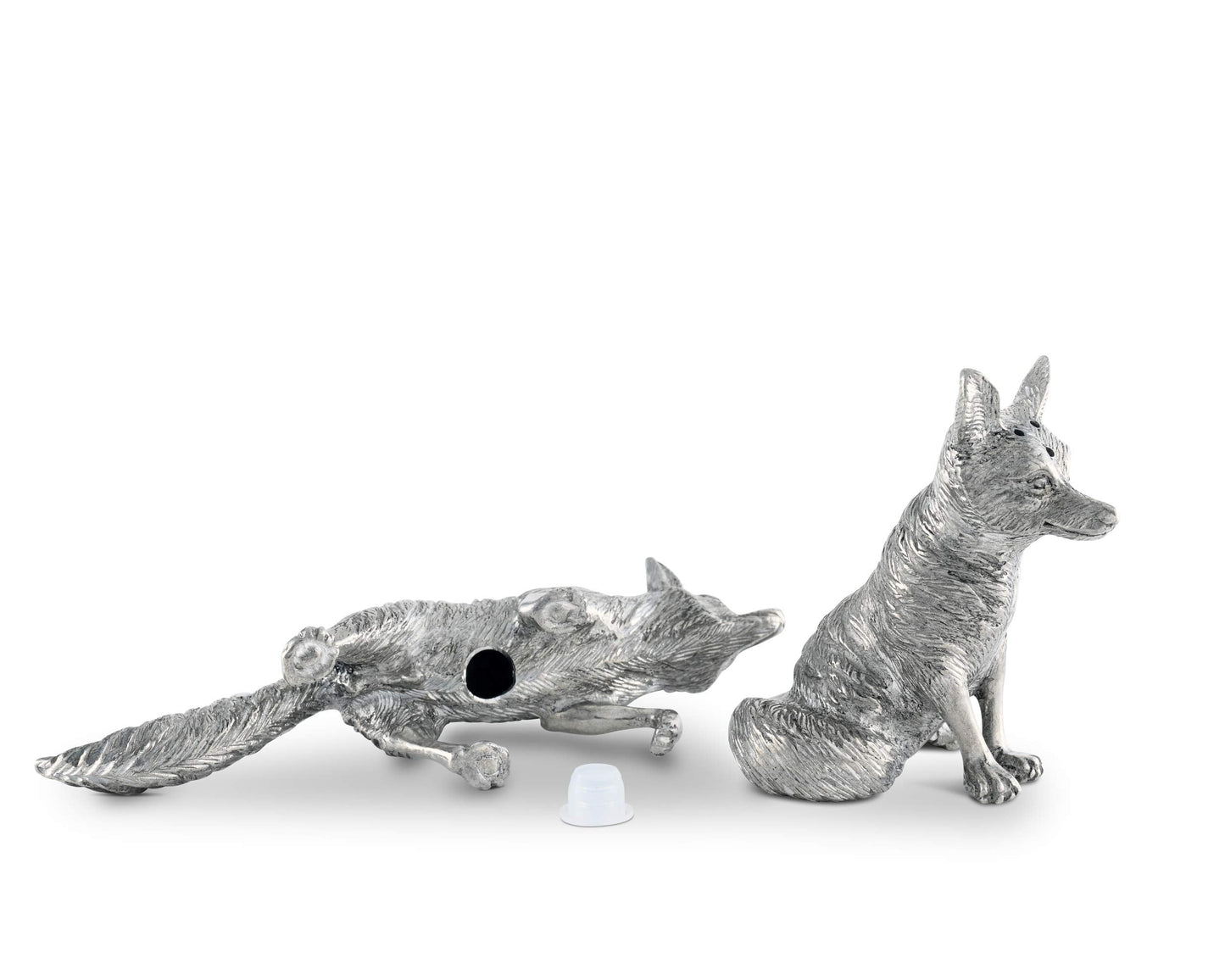 Vagabond House Pewter Foxes Hunting Salt & Pepper Shaker Set 2.5 inch Tall