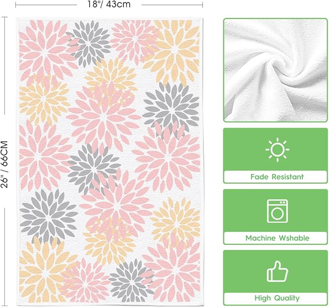 Artoid Mode Pink Stripes Home Sweet Home Boho Kitchen Towels Dish Towels