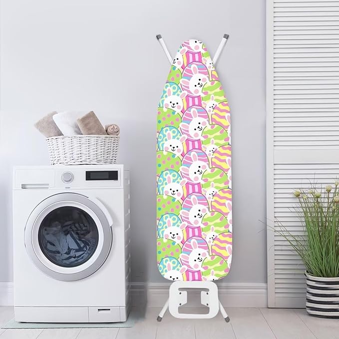 Sprowallow Cartoon Rabbit Ironing Board Covers Silicone Coating 15x54 inch