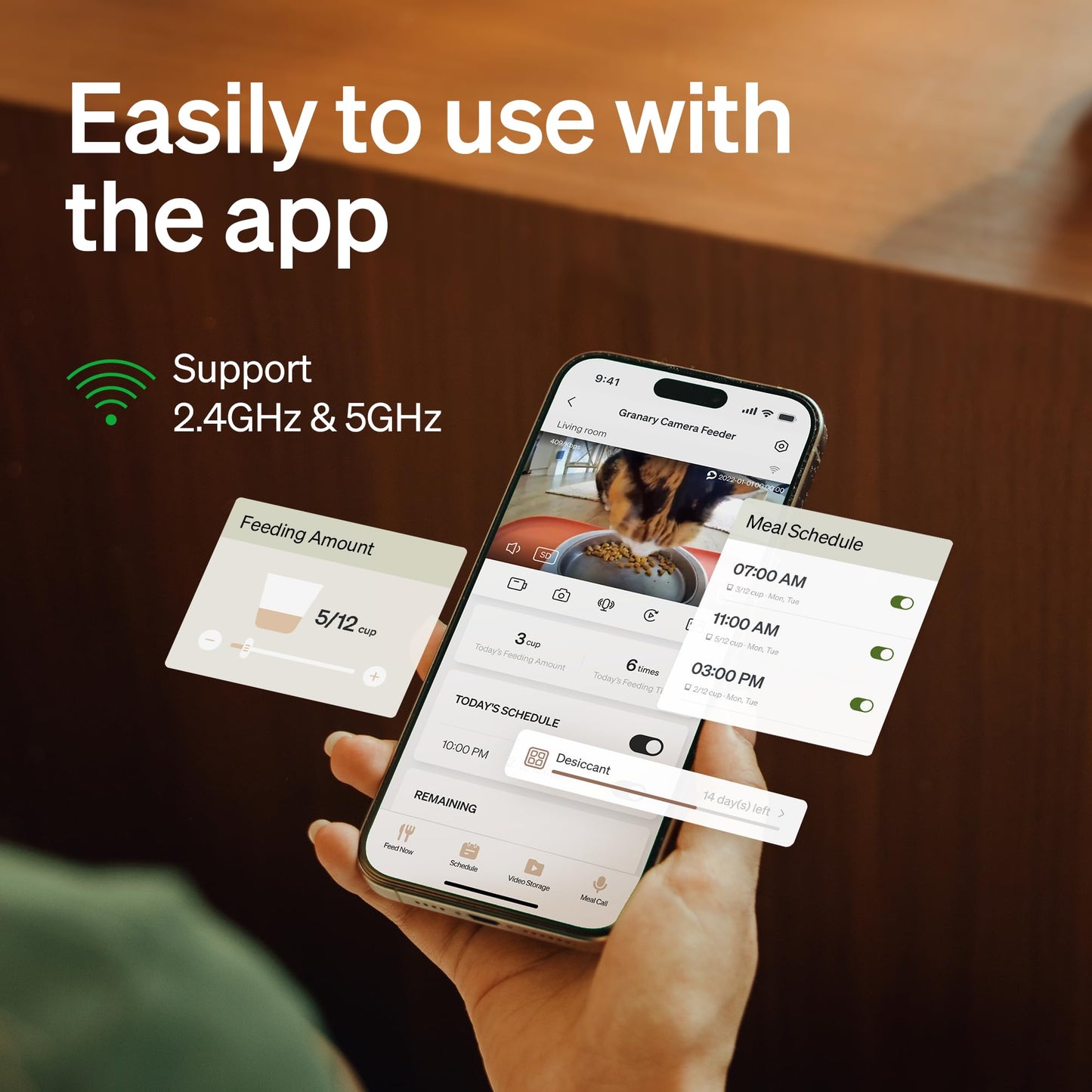 PETLIBRO Automatic Cat Feeder with Camera, 1080P HD Video with Night Vision, 5G WiFi Pet Feeder with 2-Way Audio, Low Food & Blockage Sensor, Motion & Sound Alerts for Cat & Dog Single Tray