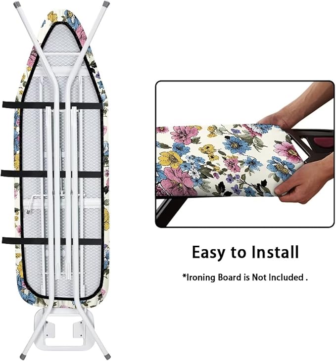 Portable Ironing Board Cover, Non Stick Scorch Dustproof Protector Iron Pad