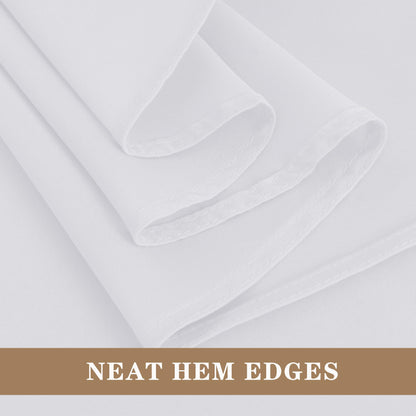 Fitable White Tablecloths for Rectangle Tables, 6 Pack - 70 x 120 Inches - Reusable and Washable Table Clothes for 6-8 Ft Tables, Polyester Fabric Table Covers for Wedding, Party, Banquet