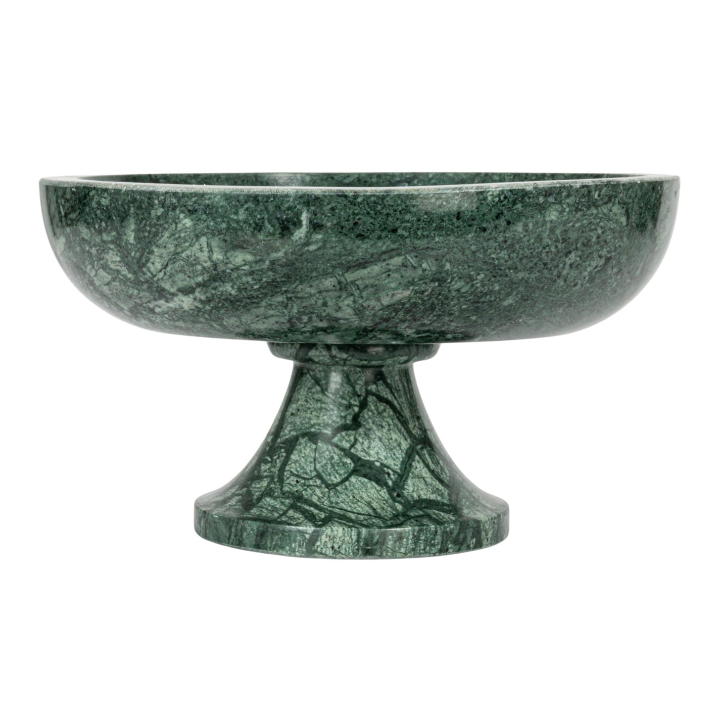 Bloomingville Marble Footed Pedestal Bowl, Green