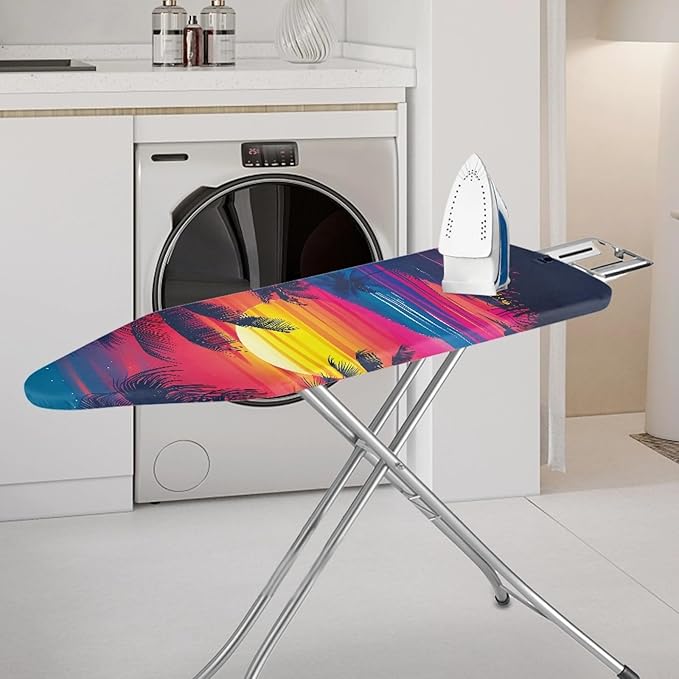 GLENLCWE Hawaiian Palm Watercolor Sunset Ironing Board Cover, 54x15 inches