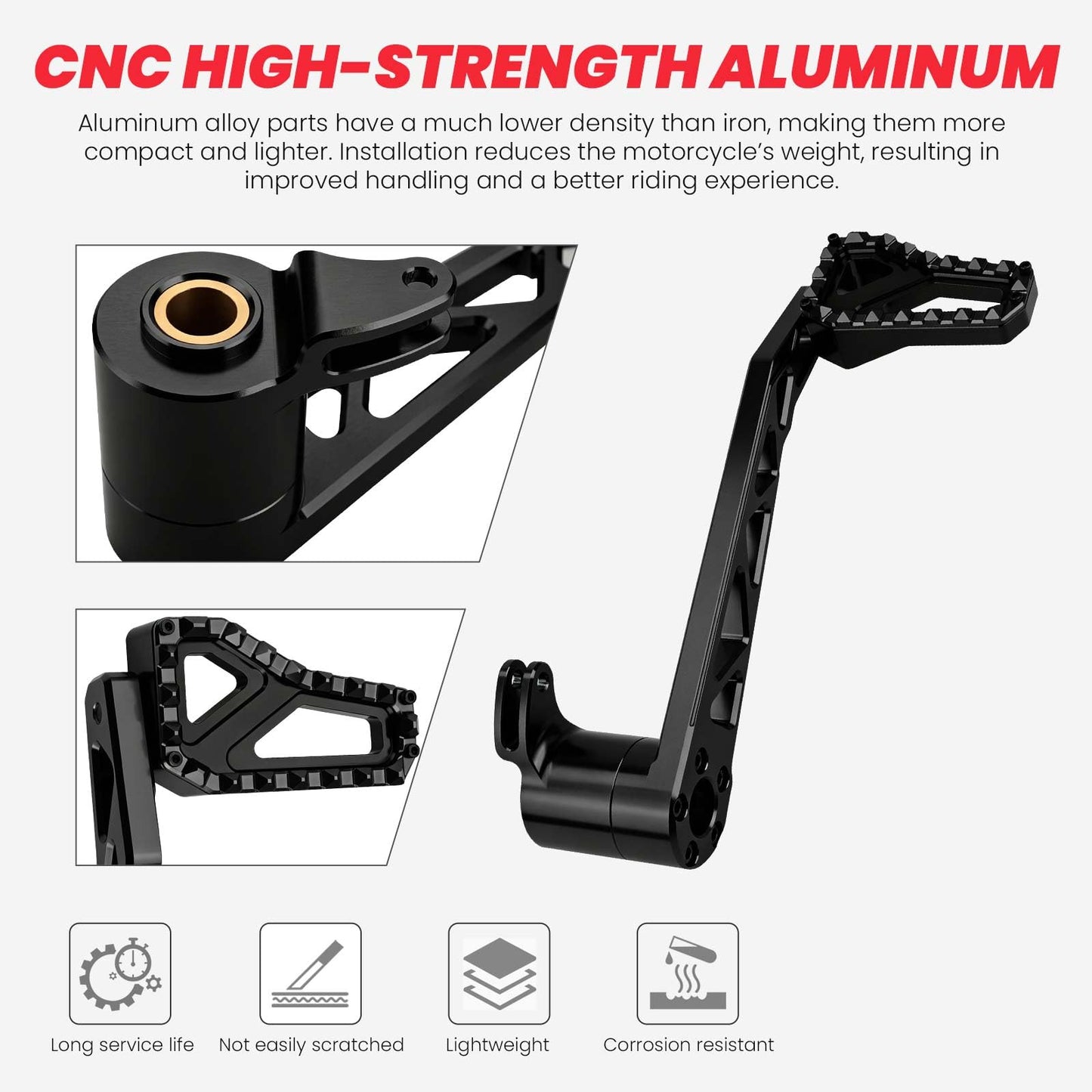 kekykm Touring Floorboards MX Foot Boards Kit Crash Bar fits Harley 2014-2024 Street Glide Road Glide Road King Electra Models