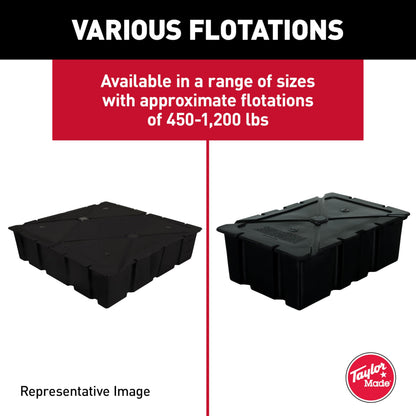 Taylor Made Products 46118 Dock Float, 24 x 36 x 12 inch Height , Black