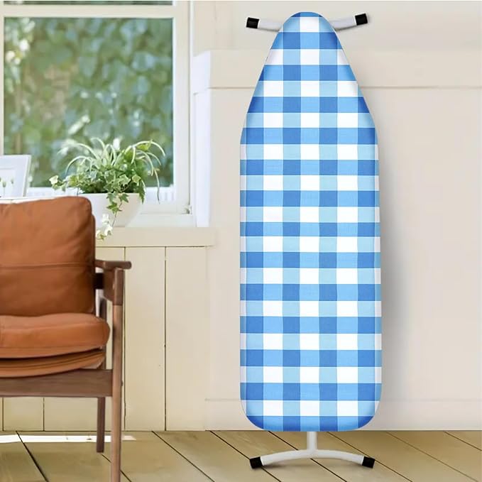 Nuxovilar Blue and White Gingham Ironing Board Cover, This Cover Fits Most