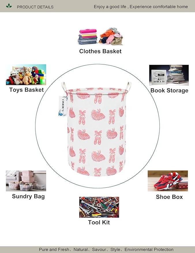 Round waterproof laundry basket, foldable storage basket, laundry Hampers