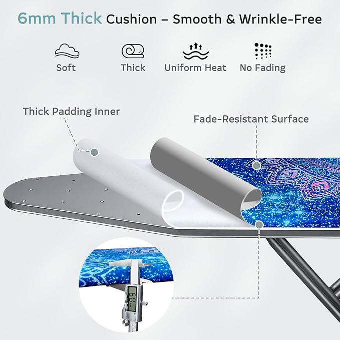FIOBEE Ironing Board Cover and Pad Extra Thick Iron Board Pad