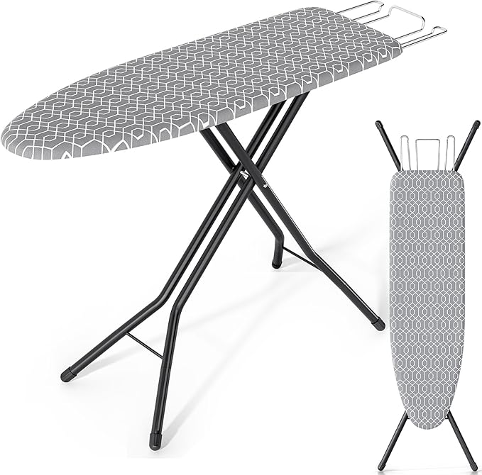 KINGBOARD Foldable Ironing Board Full Size, Iron and Ironing Board Set Standard